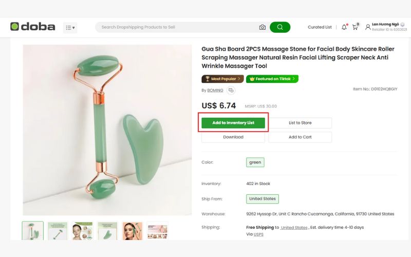 Hướng dẫn tìm nguồn hàng Dropshipping trên Doba