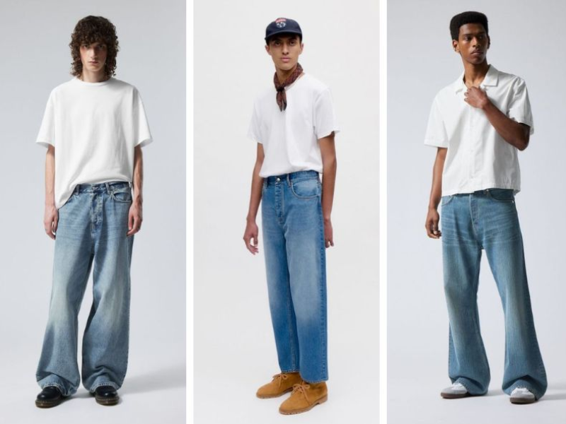 Quần jeans ống rộng là hiện tượng thời trang được nhiều bạn trẻ yêu thích