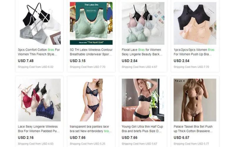 làm Dropshipping sản phẩm áo ngực