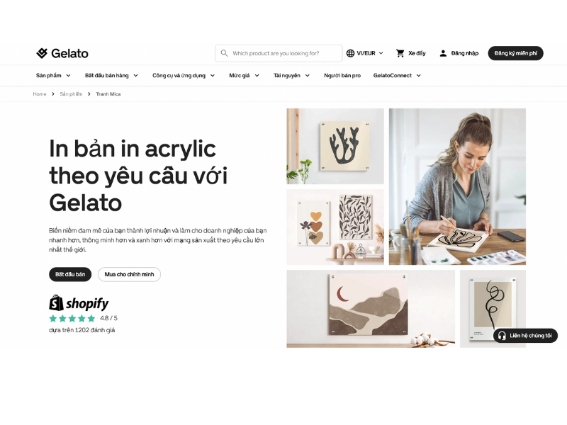Gelato là nguồn cung cấp tranh in nghệ thuật cao cấp