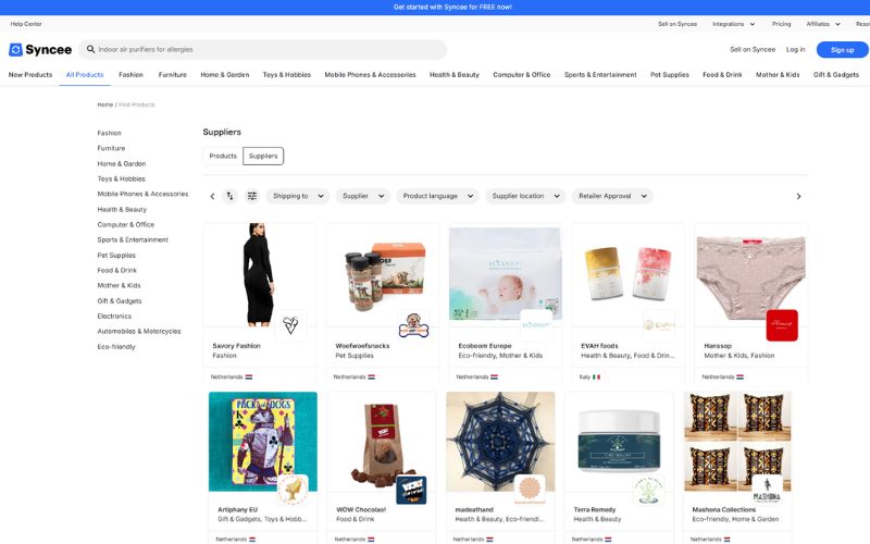 Dropshipping Suppliers châu Âu