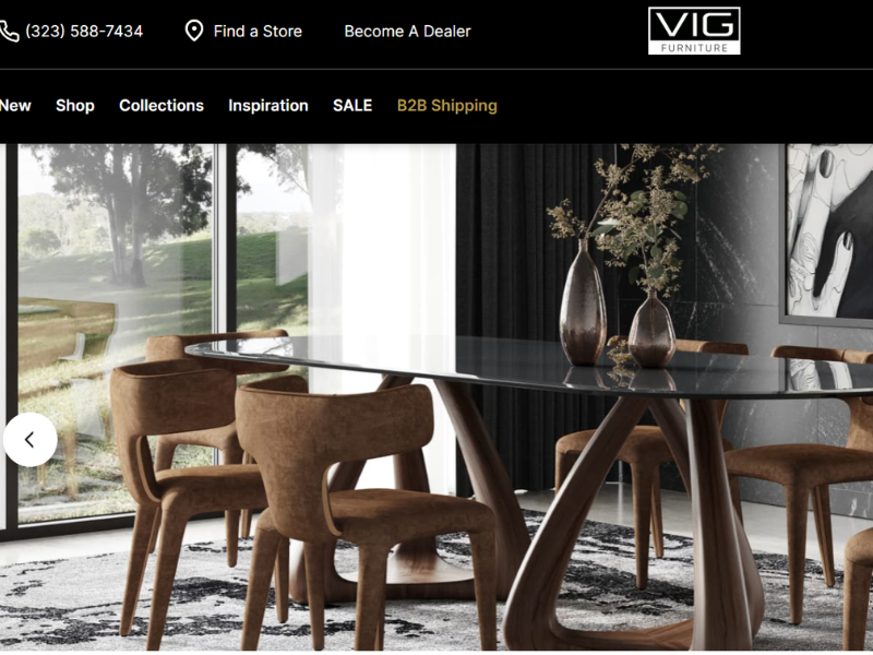 VIG Furniture chủ yếu cung cấp nội thất cao cấp phong cách châu Âu hiện đại