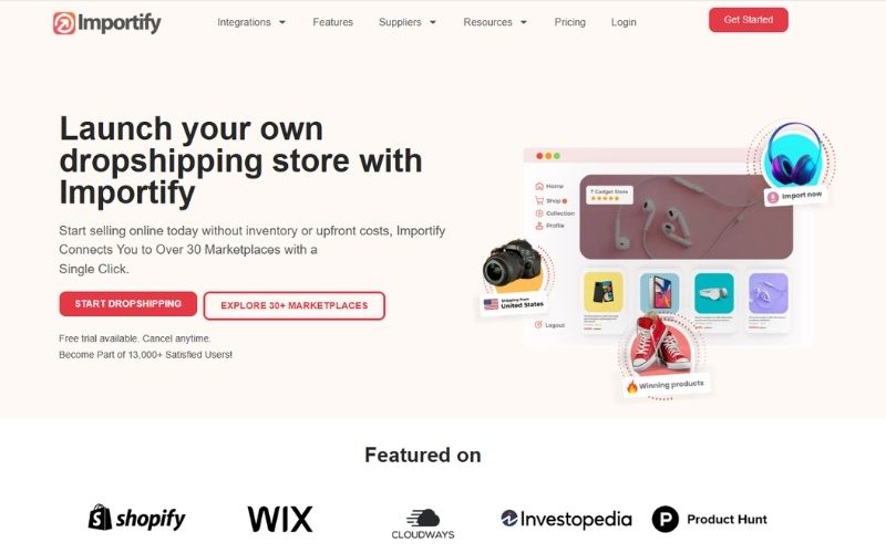 Kết nối Dropshipping suppliers với store