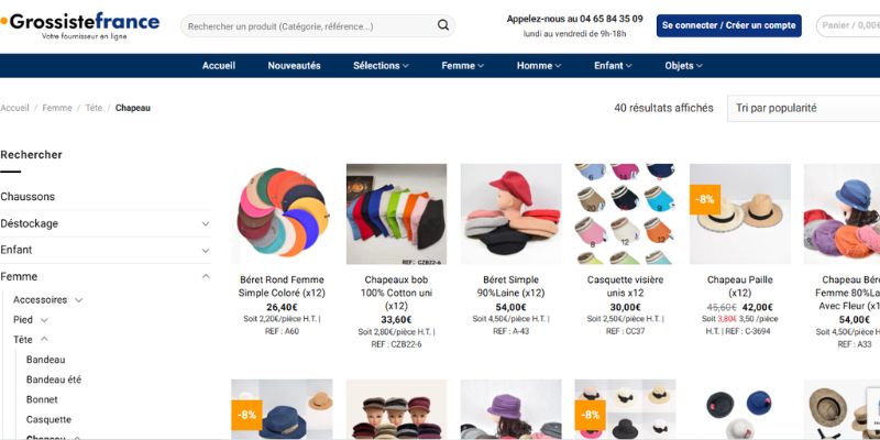 Grossiste-en-Ligne phù hợp khi làm dropshipping mũ tại Châu Âu