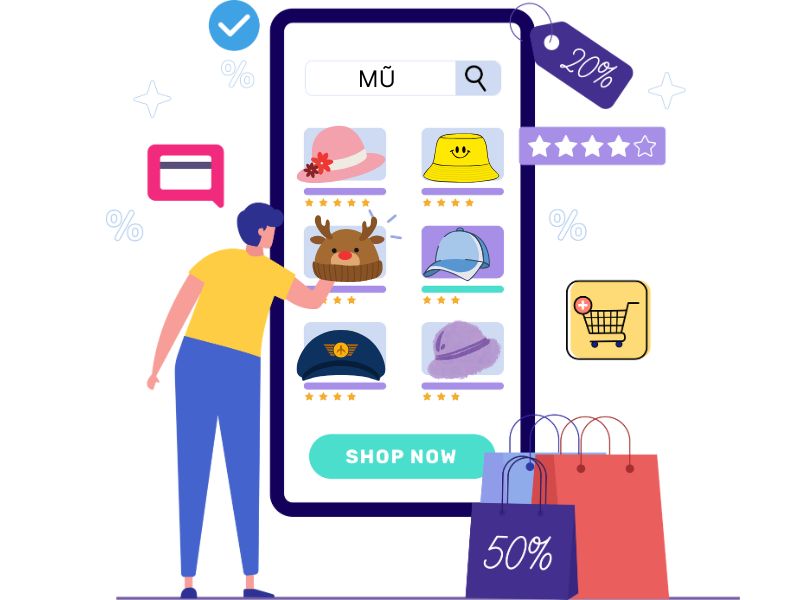 Thiết lập cửa hàng mũ