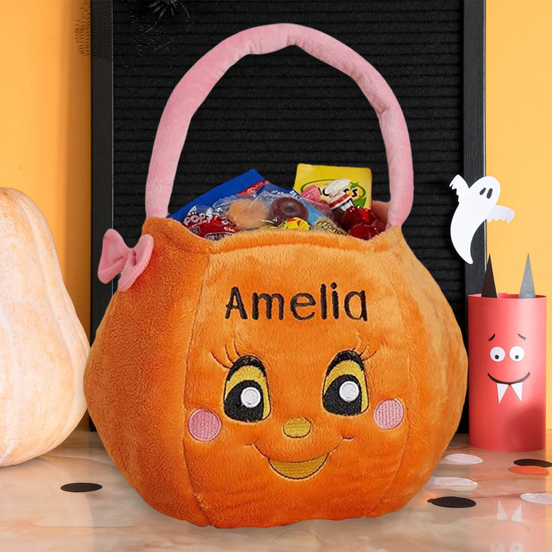 embroidered trick or treat bag