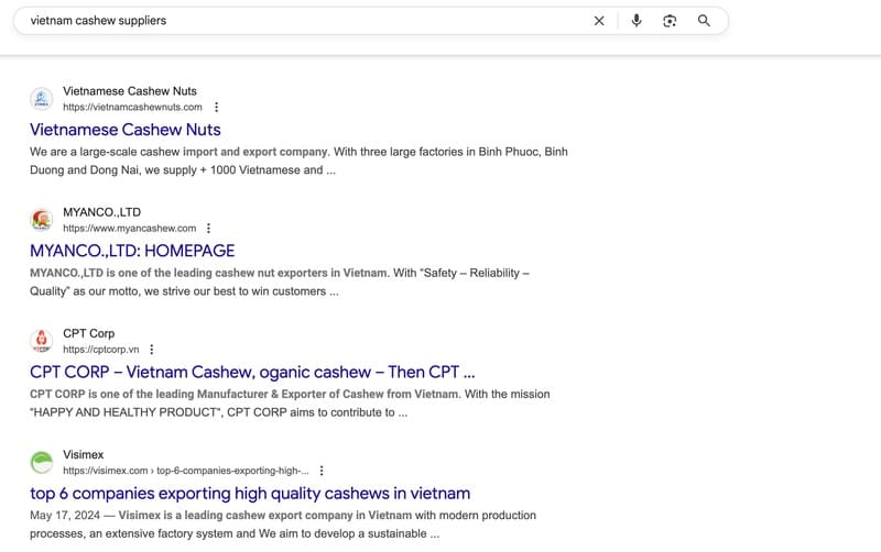 how to import cashews from vietnam