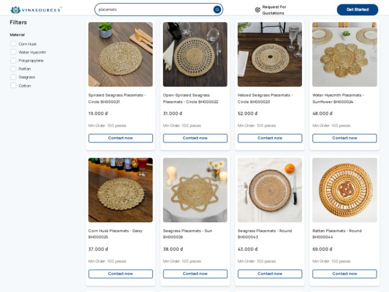 placemats wicker